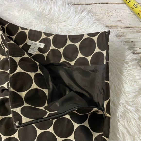 harold’s pencil skirt bold circle pattern side zipper size 8 - Picture 4 of 6